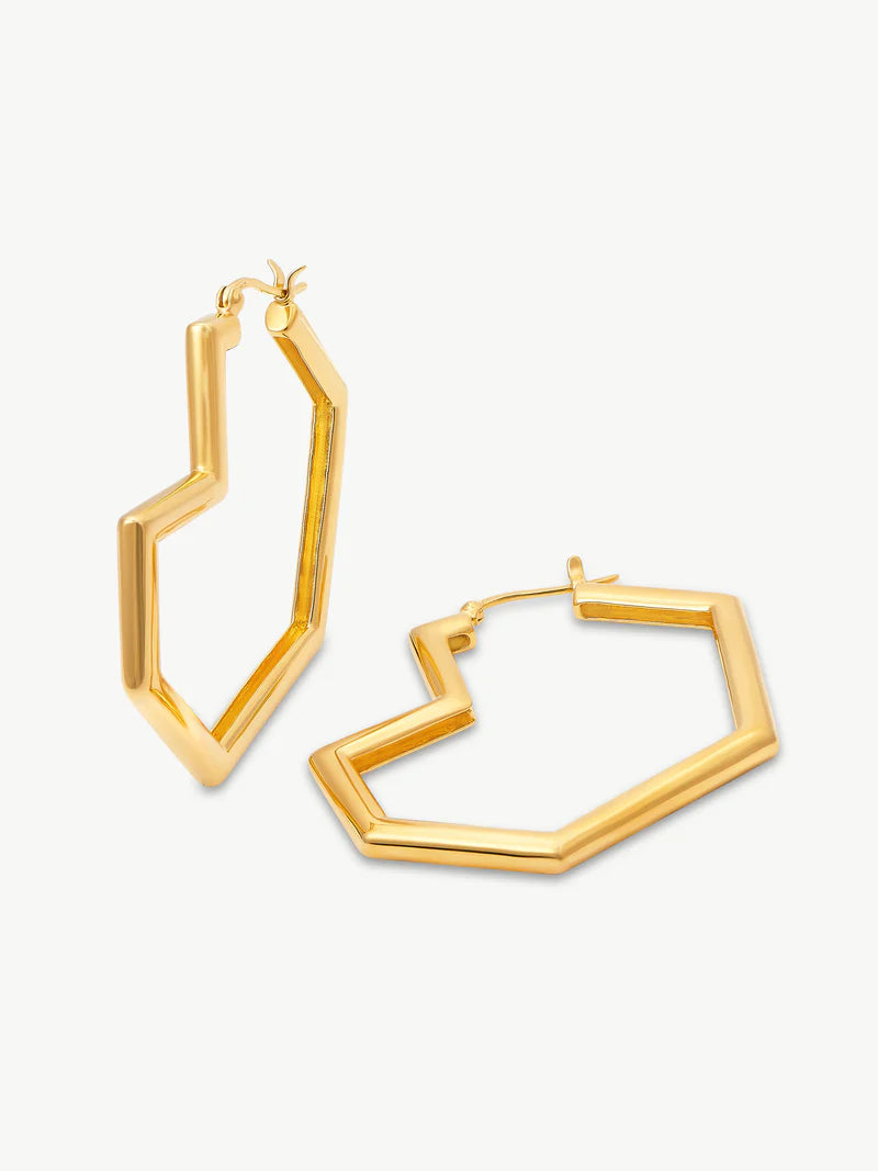 Daryl Large Hoops - Gold