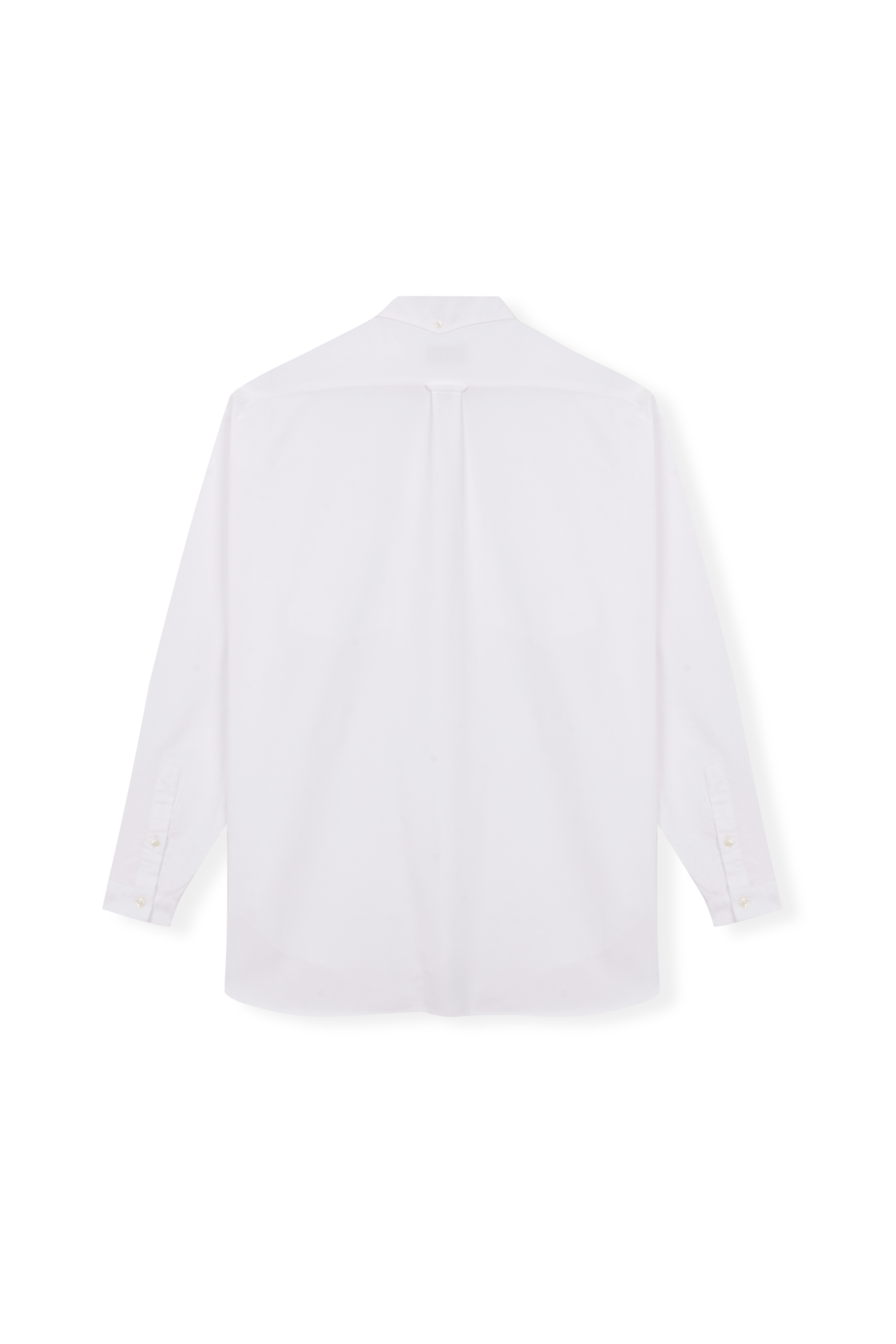 Long Sleeve Baggy Oxford Shirt - White