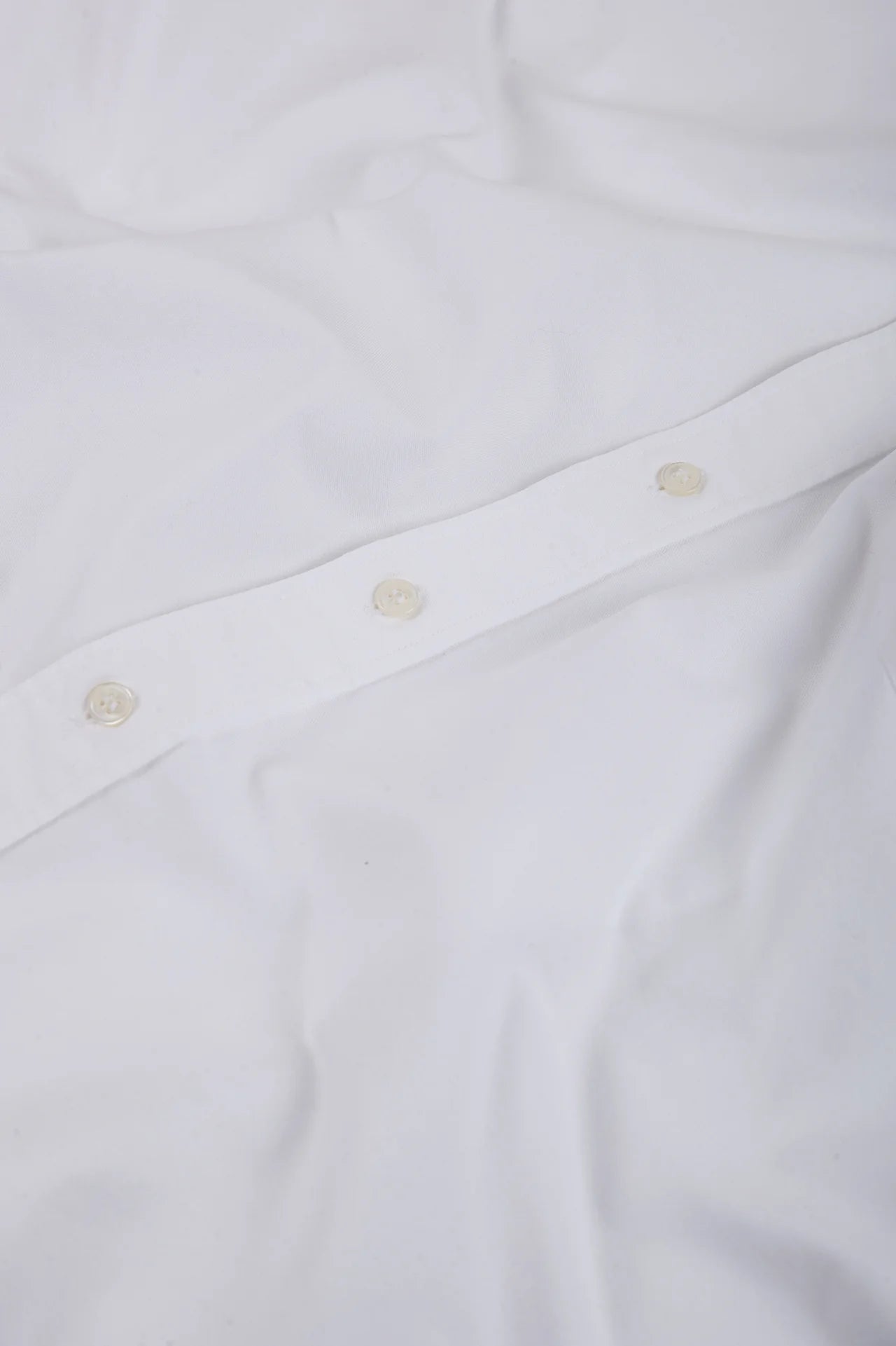Long Sleeve Baggy Oxford Shirt - White