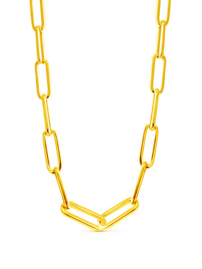 Lucy Statement Oval Necklace - Gold Plating