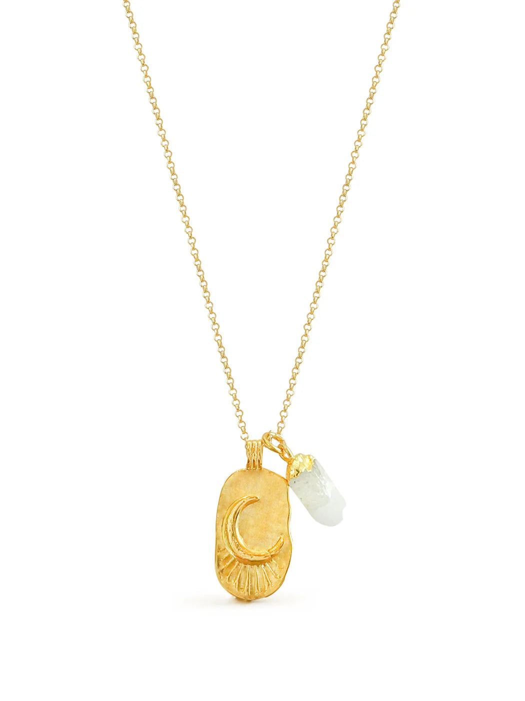 Luna Moonstone Necklace - Gold Plating / Moonstone