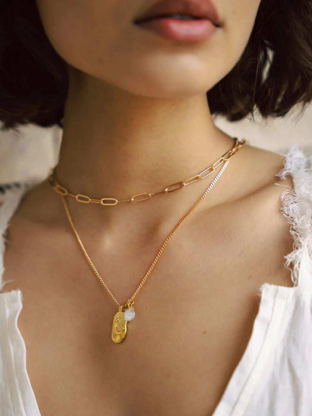 Alice Paperclip Necklace - Gold Plating
