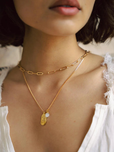 Alice Paperclip Necklace - Gold Plating