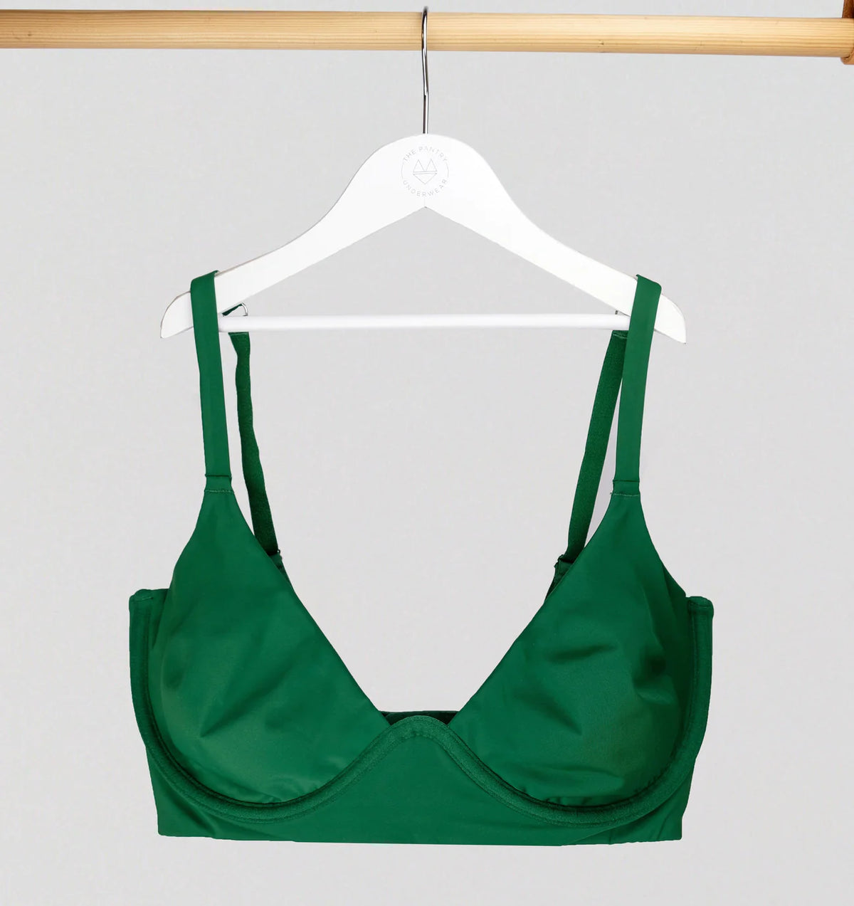 Body Contour Underwired Longline Bralette - Forest Green