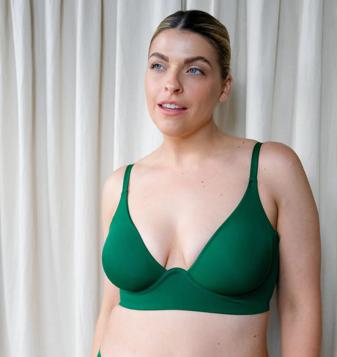 Body Contour Underwired Longline Bralette - Forest Green