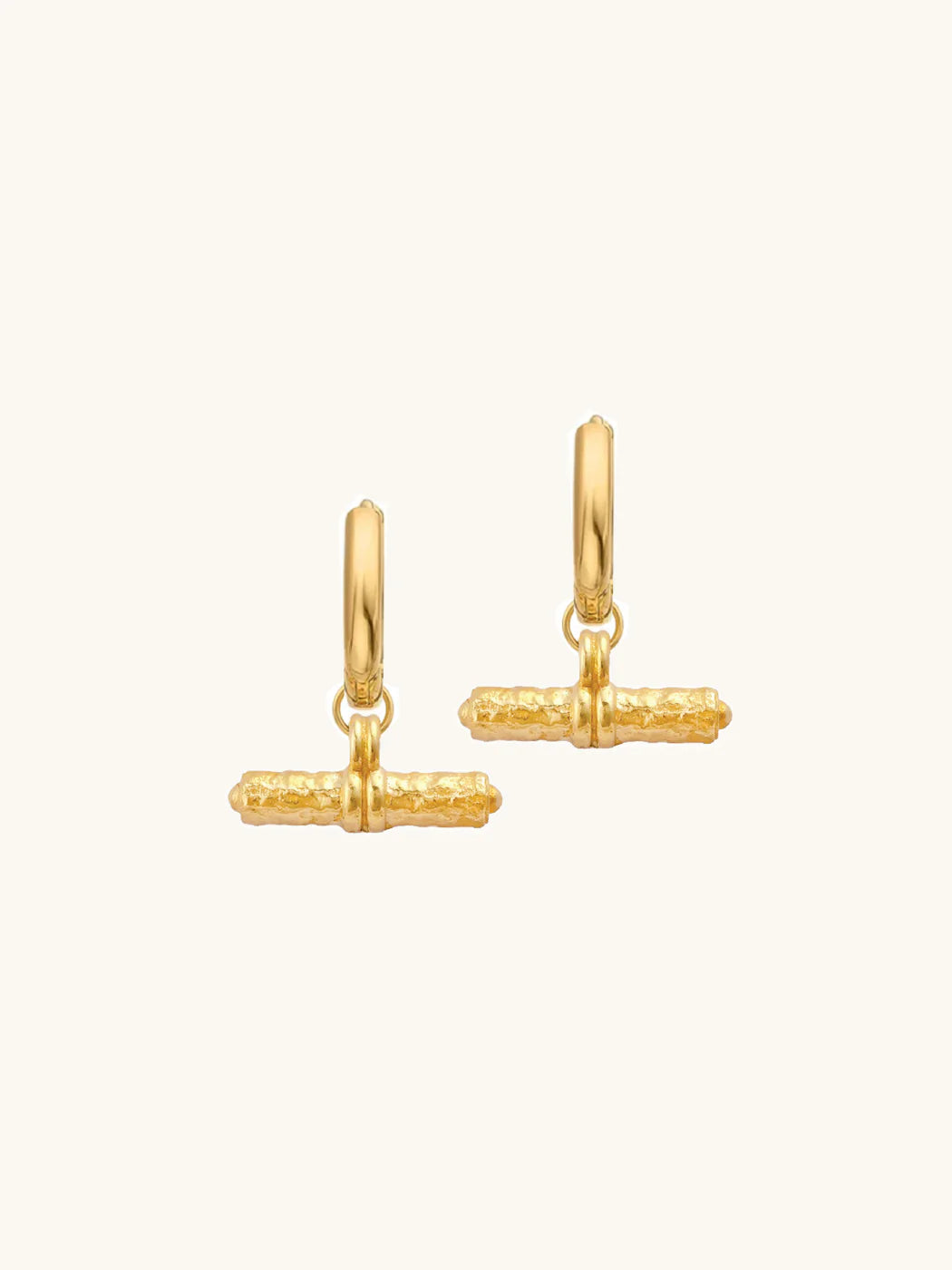 Margot  T - Bar Hoops - Gold Plating