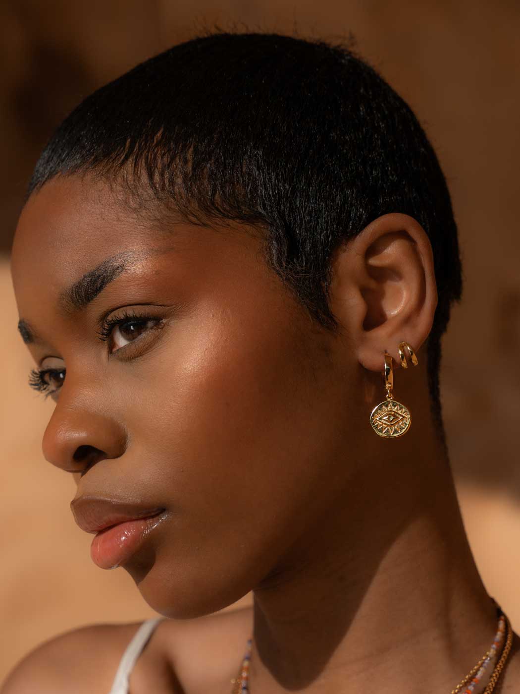 Mattie Illusion Huggies - Gold Plating