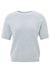 Raglan Short Sleeve Sweater - Gray Dawn Blue Melange