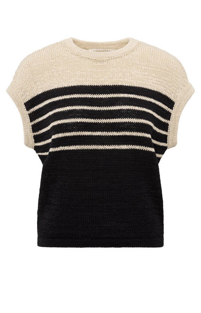 Sleeveless Knitted Top - Summer Sand Dessin