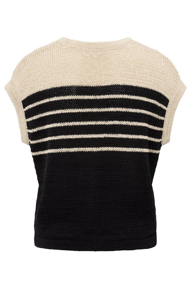 Sleeveless Knitted Top - Summer Sand Dessin