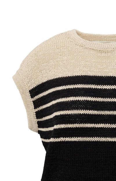 Sleeveless Knitted Top - Summer Sand Dessin