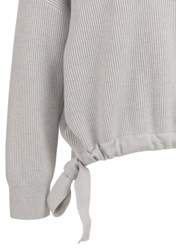 Sweater with Tie details - Vapor Blue Grey Melange