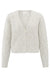 Boucle Cardigan with Colourful Accents - Off White
