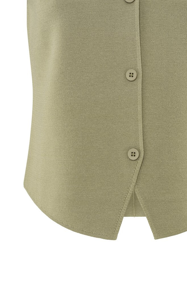 Clean Knitted Gilet - Soft Green