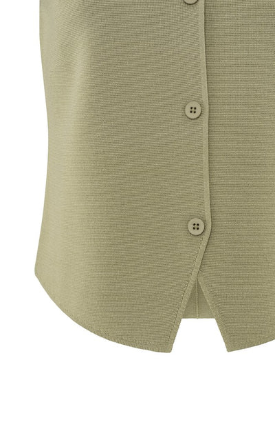 Clean Knitted Gilet - Soft Green