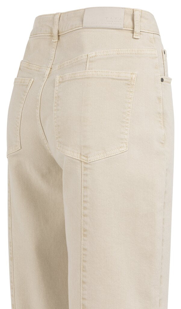 Barrel Jeans with back seams - Sandstone Beige