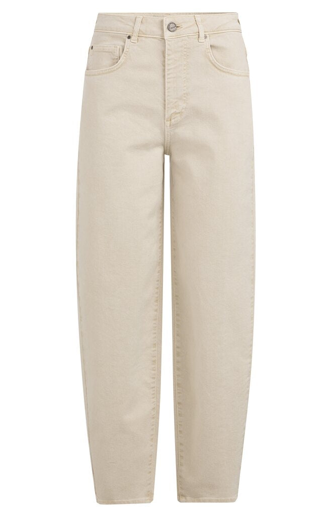 Barrel Jeans with back seams - Sandstone Beige