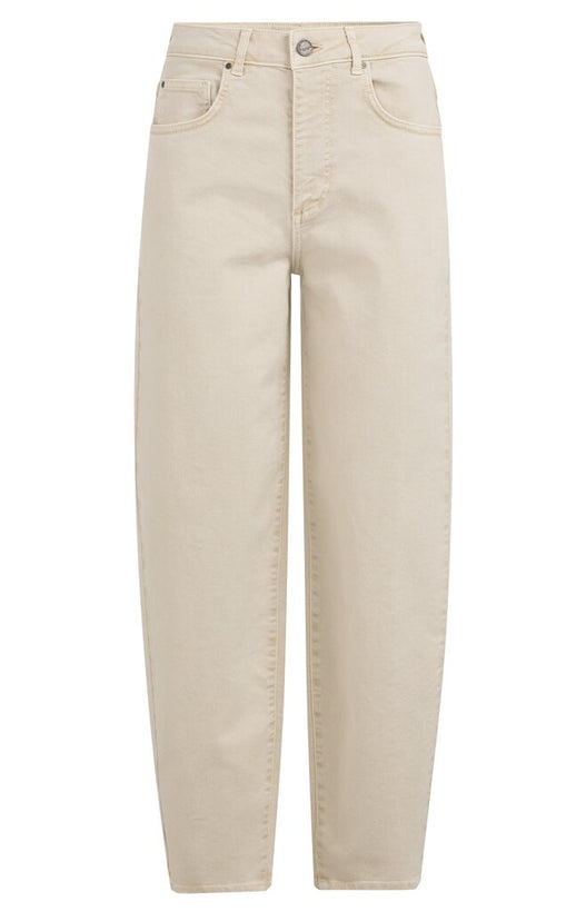 Barrel Jeans with back seams - Sandstone Beige