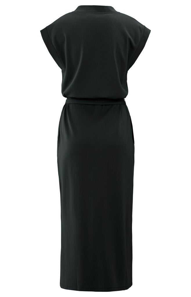 V - Neck T-Shirt Dress - Washed Black