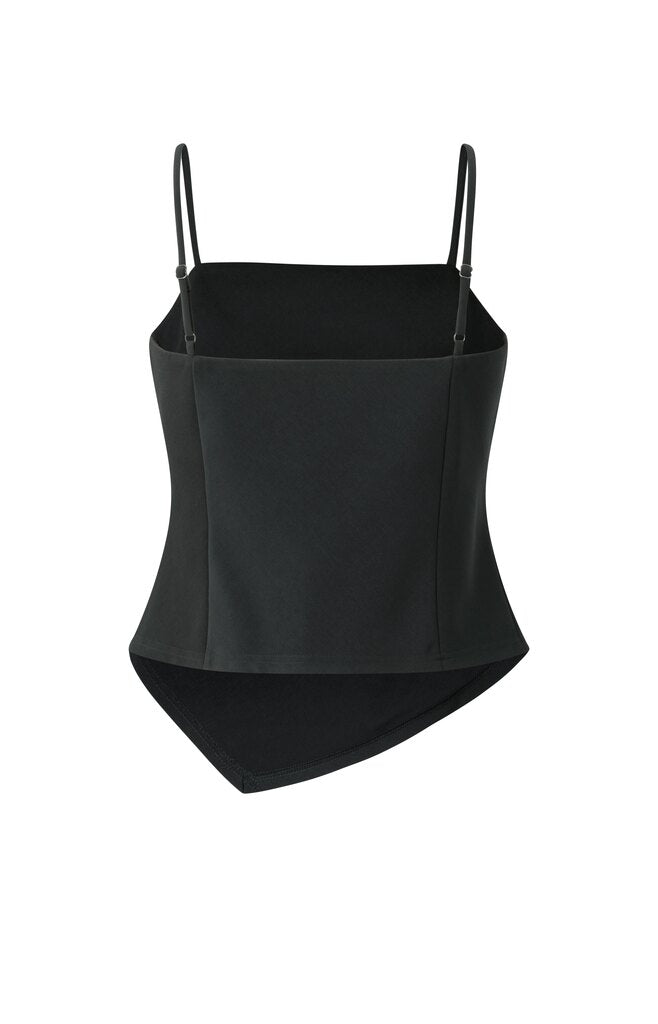Asymmetric Strappy Top - Washed Black