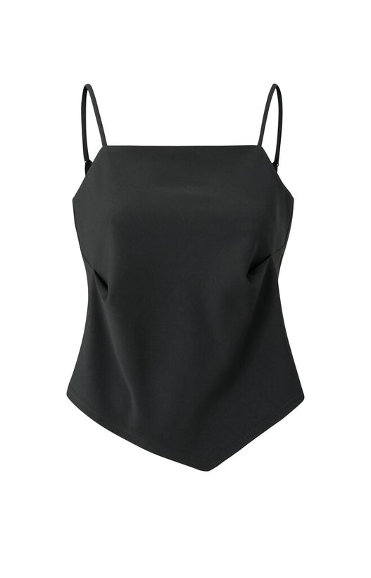 Asymmetric Strappy Top - Washed Black