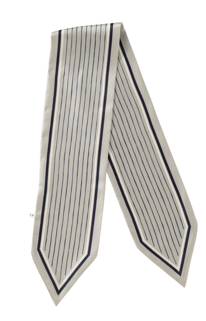 Striped Neck Scarf - Sand Beige Dessin