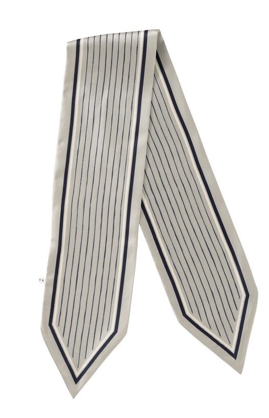 Striped Neck Scarf - Sand Beige Dessin