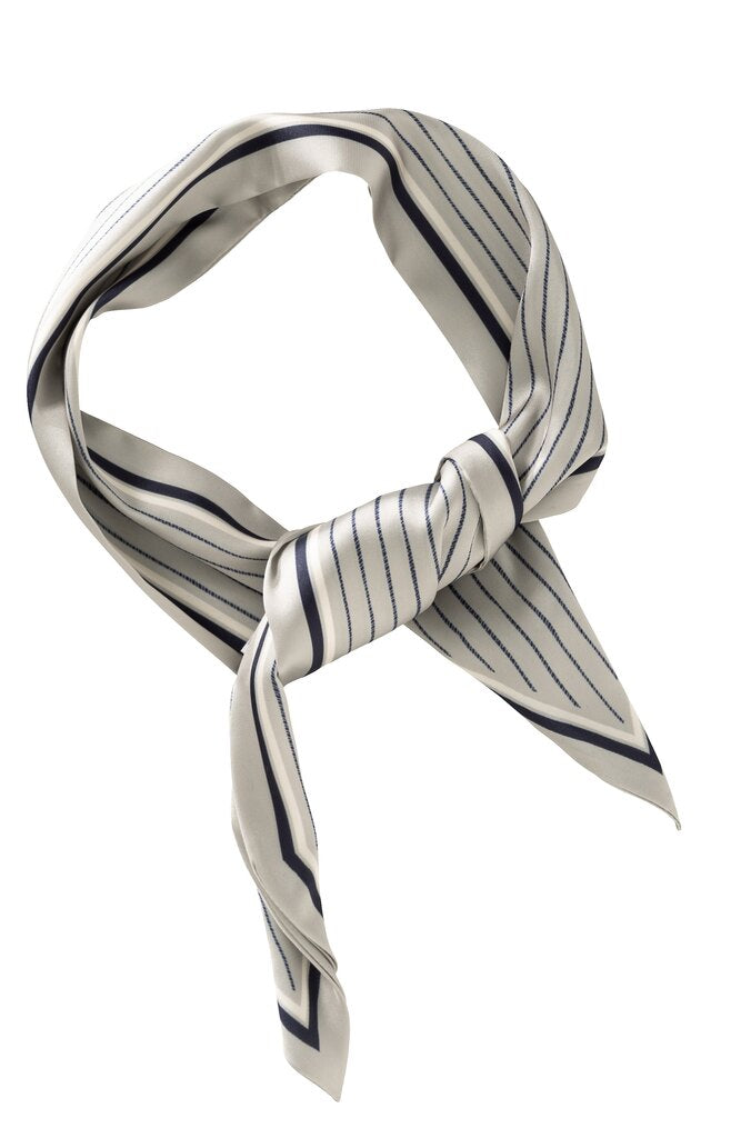 Striped Neck Scarf - Sand Beige Dessin