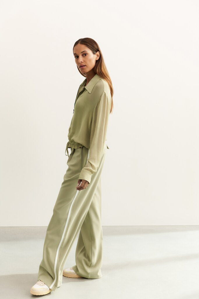 Blouse Jacket w. Zipper - Soft Green