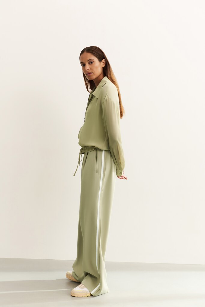 Blouse Jacket w. Zipper - Soft Green