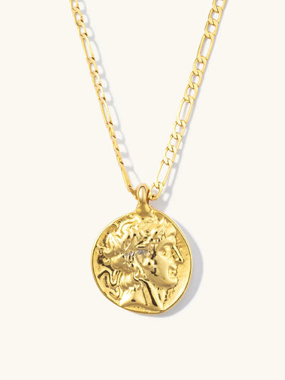 Minerva Godess Necklace - Gold Plating