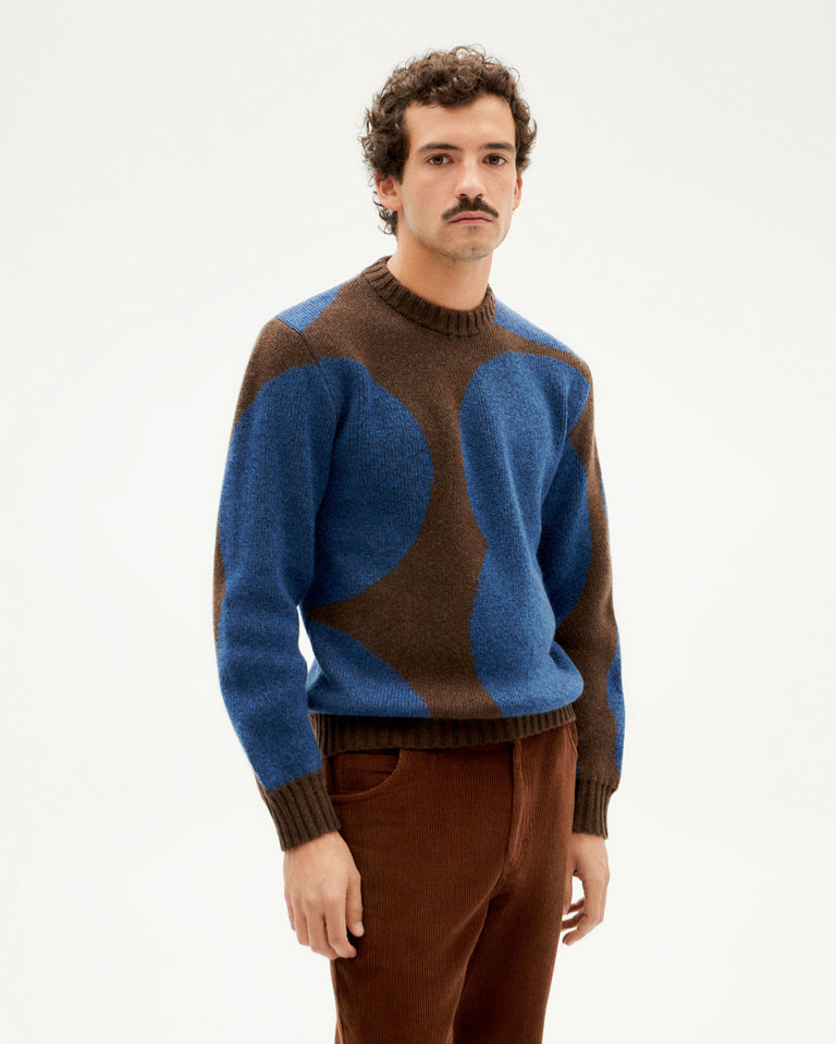 Khem Knitted Sweater - Blue Dots