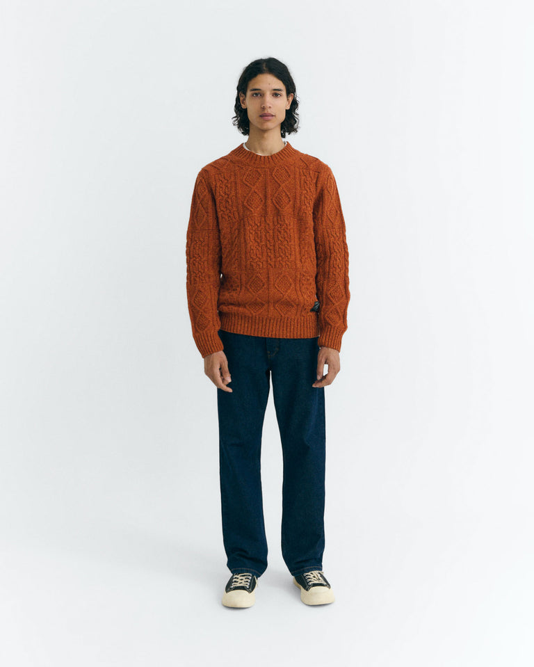 Rasta Knitted Sweater - Orange