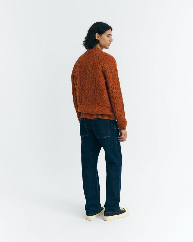 Rasta Knitted Sweater - Orange