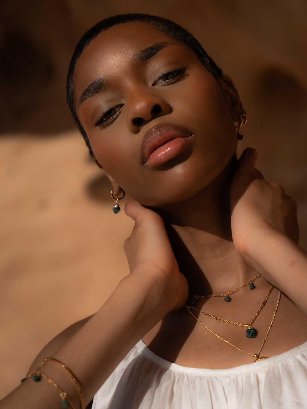 Mohica Raw Emerald Necklace - Gold Plating/Emerald