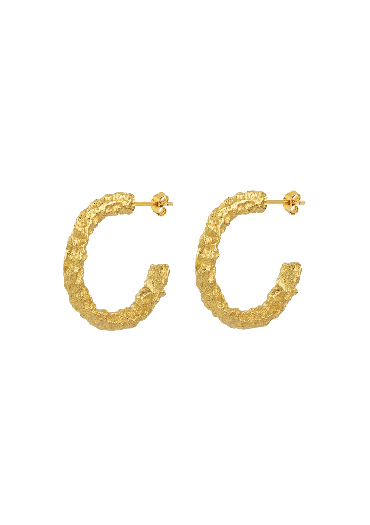 Moonstruck Gilded Hoop Earrings - Gold