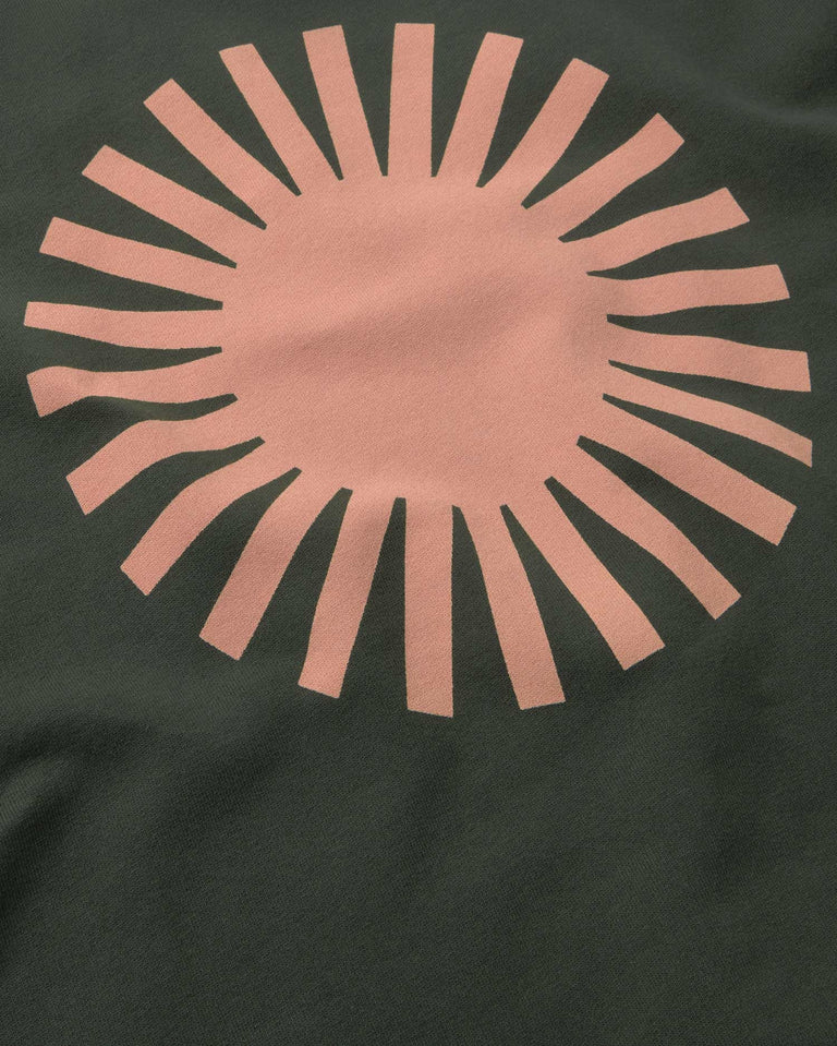 Sol Contrast Leon Sweatshirt - Bottle Green