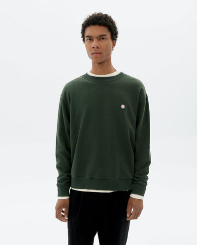 Sol Contrast Leon Sweatshirt - Bottle Green