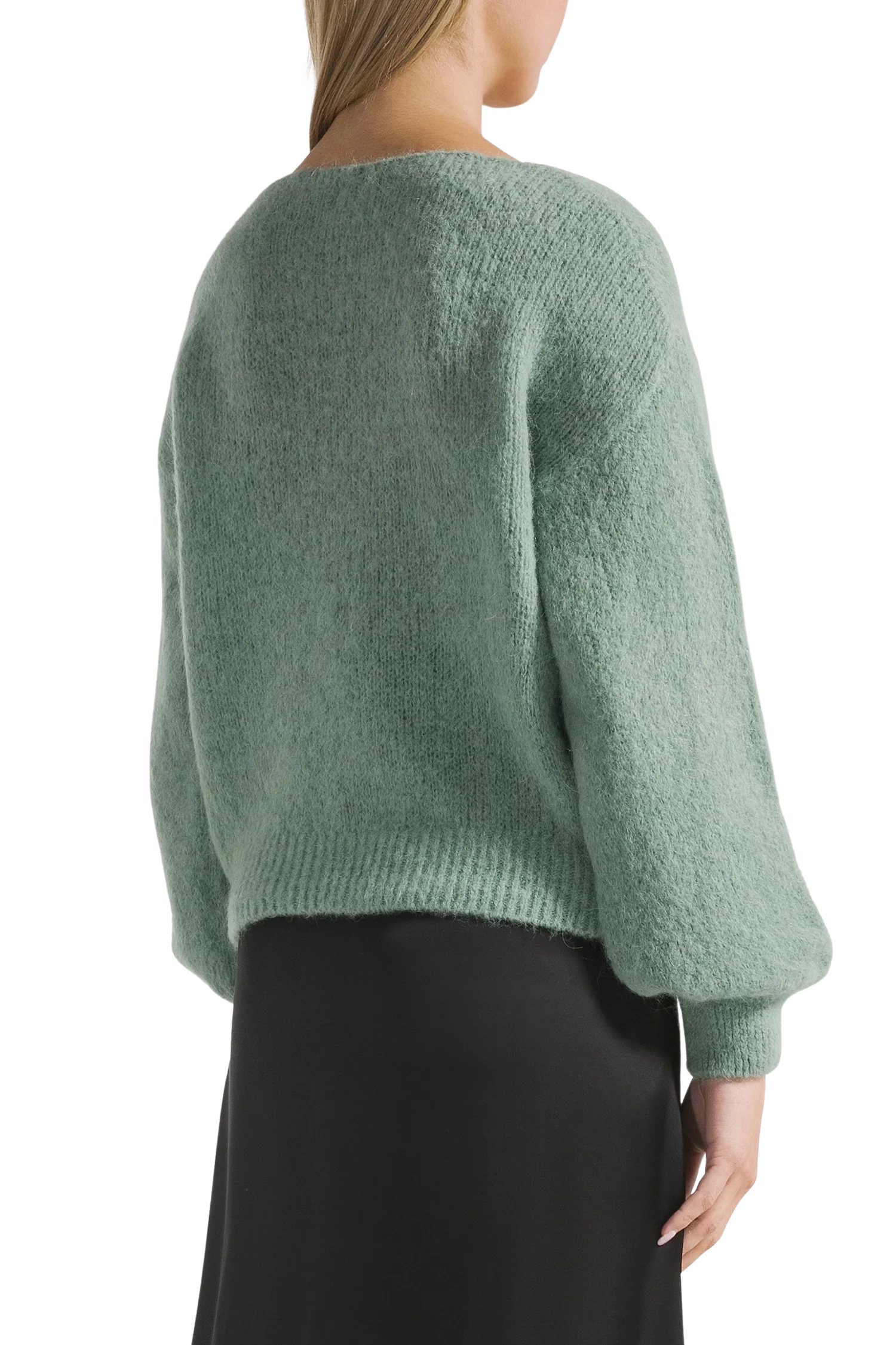 Milana LS Alpaca Pullover - Dusty Green