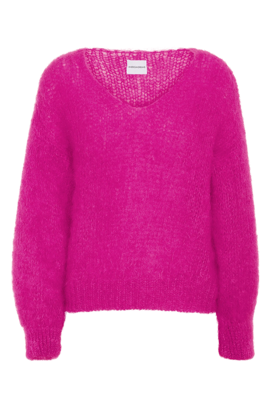 Milana LS Mohair Knit - Neon Pink