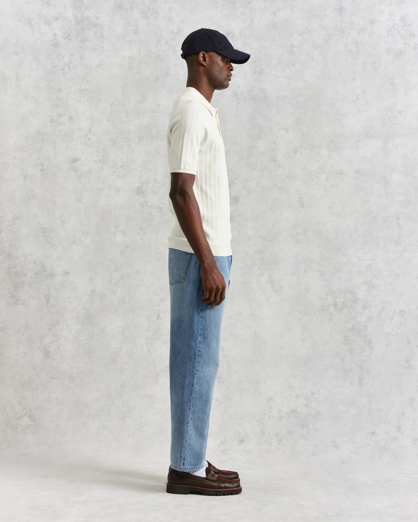 Naples Knitted Polo Shirt - Ecru