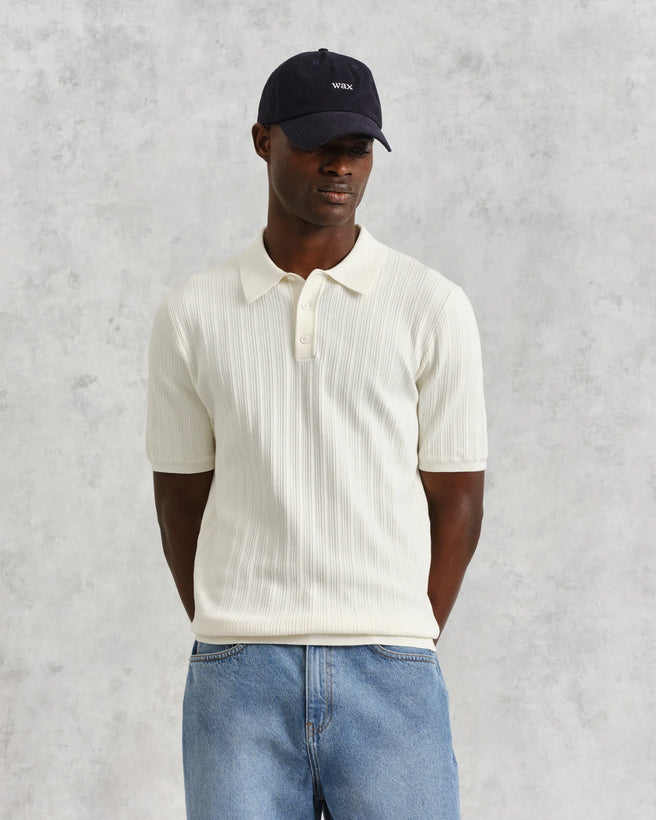 Naples Knitted Polo Shirt - Ecru