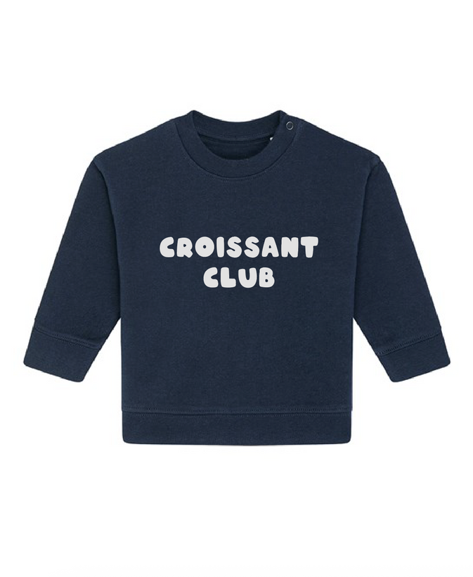 Croissant Club Organic Cotton Sweatshirt - French Navy