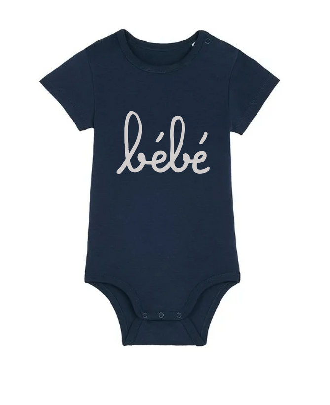 Bébé Organic Cotton Bodysuit - French Navy