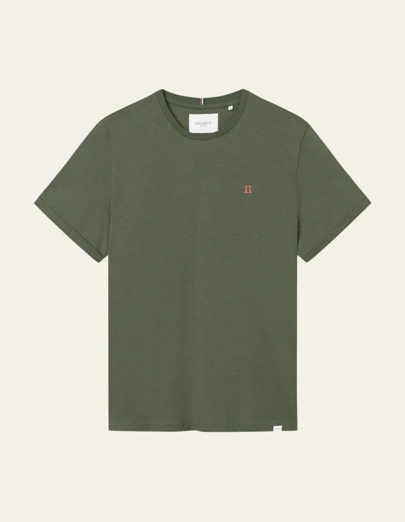 Nørregaard T-Shirt - Olive Night/Orange