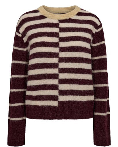 Nuriette Block Stripe Pullover - Fig