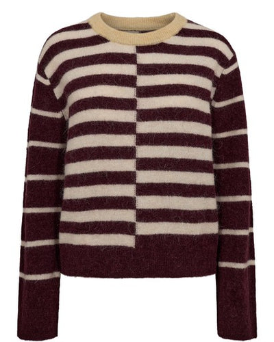 Nuriette Block Stripe Pullover - Fig