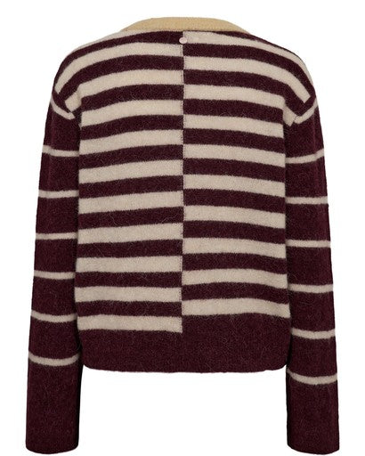 Nuriette Block Stripe Pullover - Fig