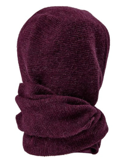 Nuriette Hoodie Scarf - Fig