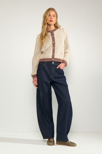 NuAmsterdam HR Barrel Jeans - Dark Blue Denim